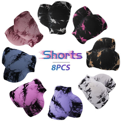 TCVC Sporty Women'S Plain High Waist Skinny Sports Shorts Seamless Knit Peach Butt Effect Tight Fit Breathable Gym Clothing for Yoga Gym Workout Running 12-Count