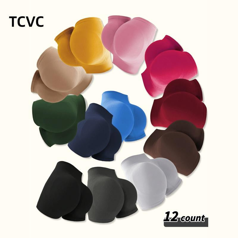 TCVC Sporty Women'S Plain High Waist Skinny Sports Shorts Seamless Knit Peach Butt Effect Tight Fit Breathable Gym Clothing for Yoga Gym Workout Running 12-Count