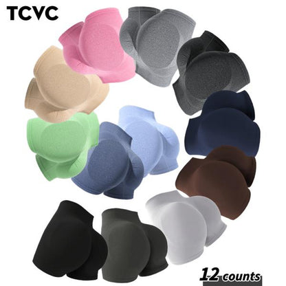 TCVC Sporty Women'S Plain High Waist Skinny Sports Shorts Seamless Knit Peach Butt Effect Tight Fit Breathable Gym Clothing for Yoga Gym Workout Running 12-Count